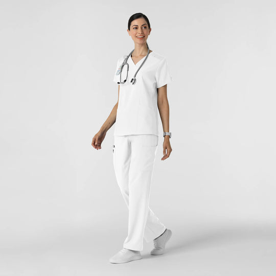 Wink Scrubs Women's Cargo Utility Scrub Pant White | scrub-supply.com