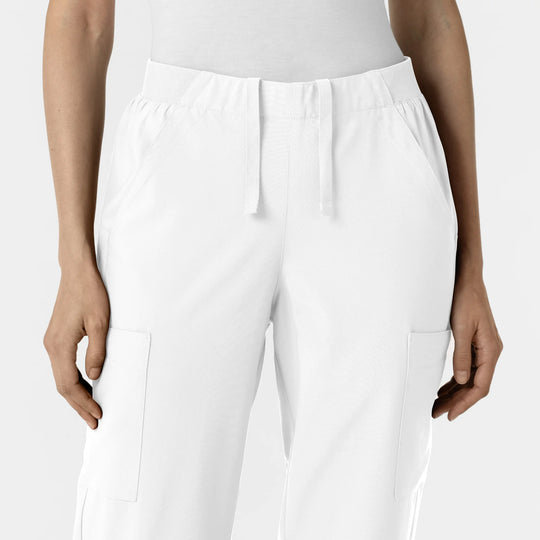 Wink Scrubs Women's Cargo Utility Scrub Pant White | scrub-supply.com