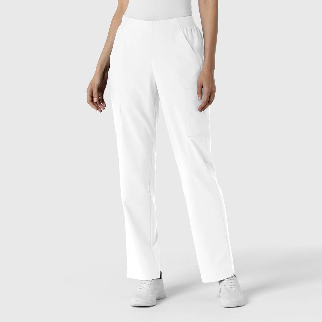 Wink Scrubs Women's Cargo Utility Scrub Pant White | scrub-supply.com