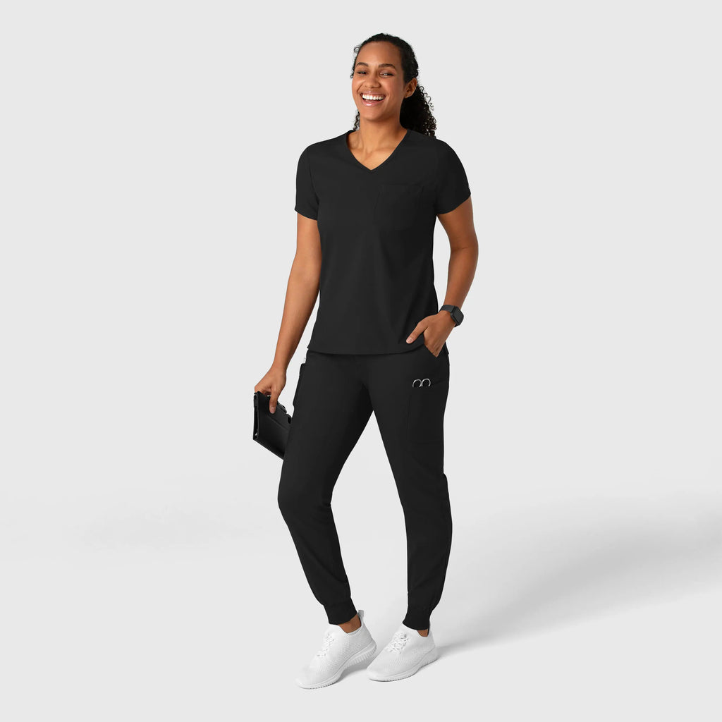 Wink Scrubs Women's Boundless Jogger Scrub Pant Black | scrub-supply.com