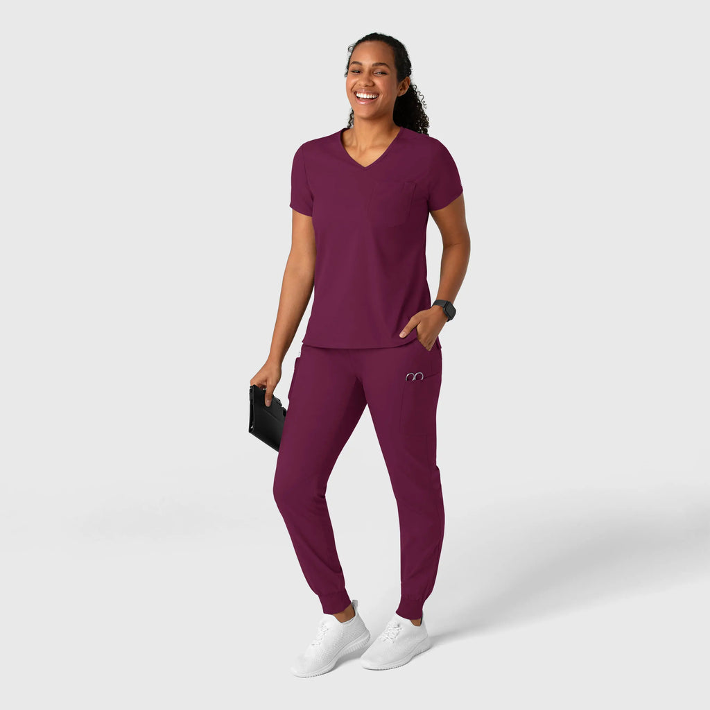 Wink Scrubs Women's Boundless Jogger Scrub Pant Wine | scrub-supply.com