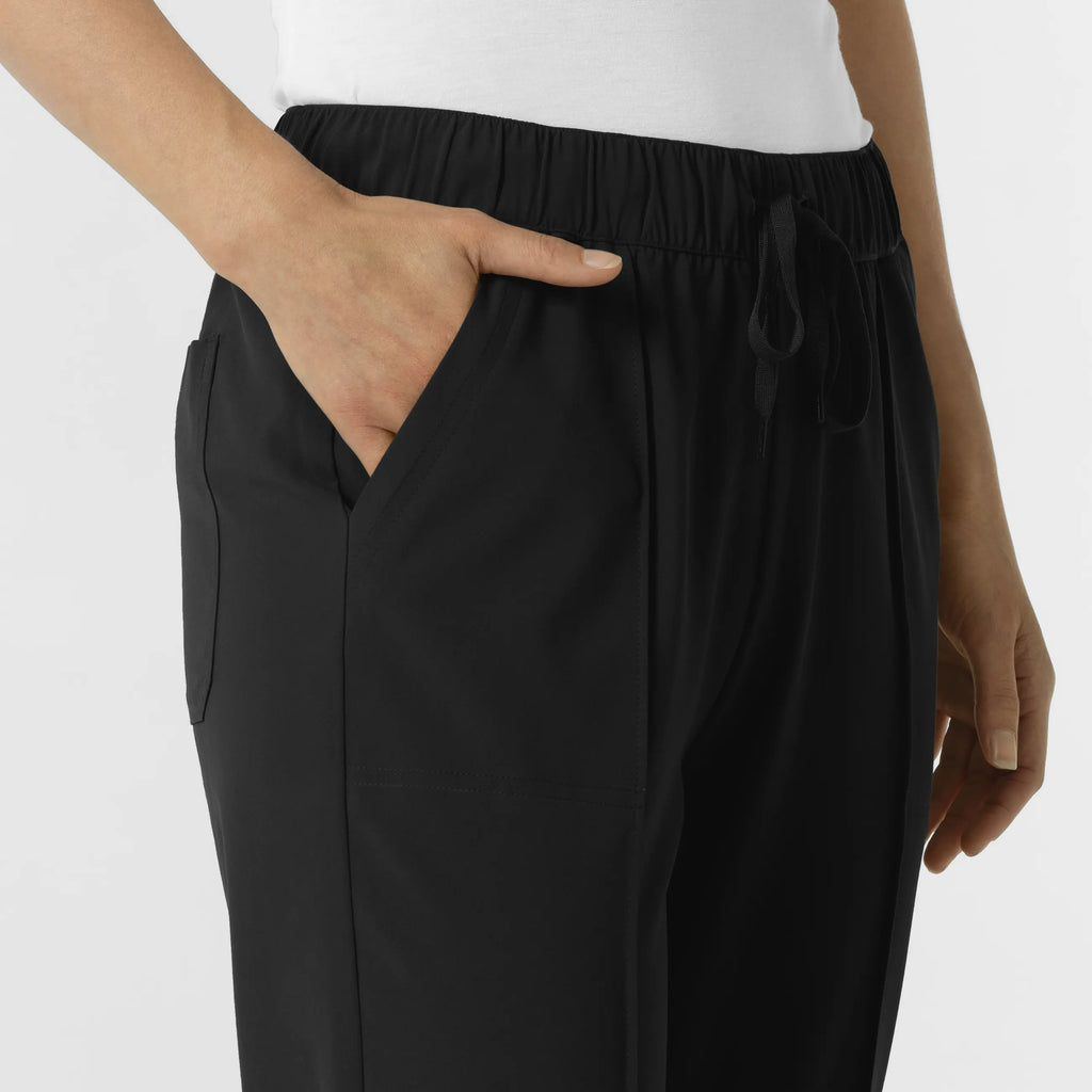 Wink Scrubs Women's Pintuck Scrub Pant Black | scrub-supply.com