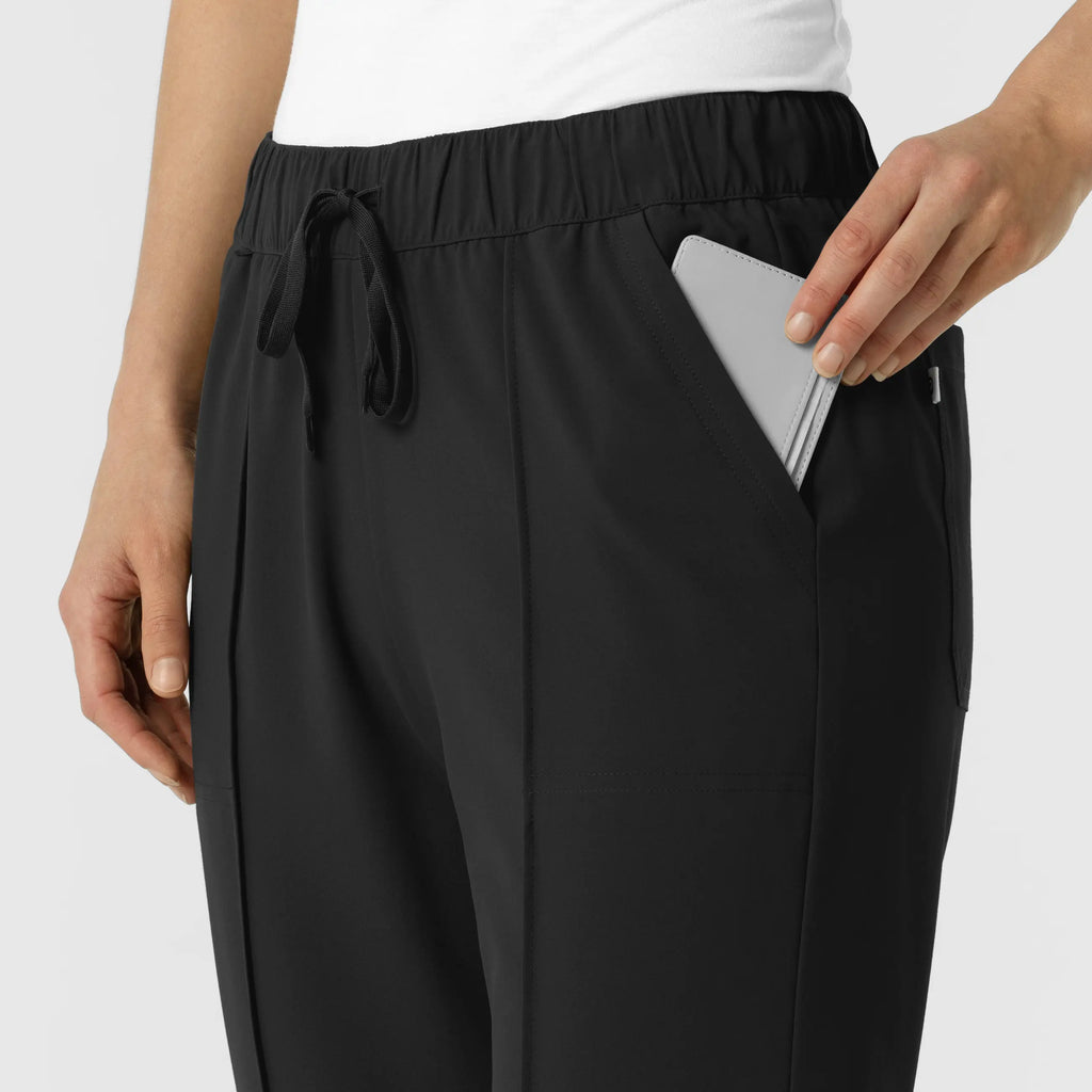 Wink Scrubs Women's Pintuck Scrub Pant Black | scrub-supply.com