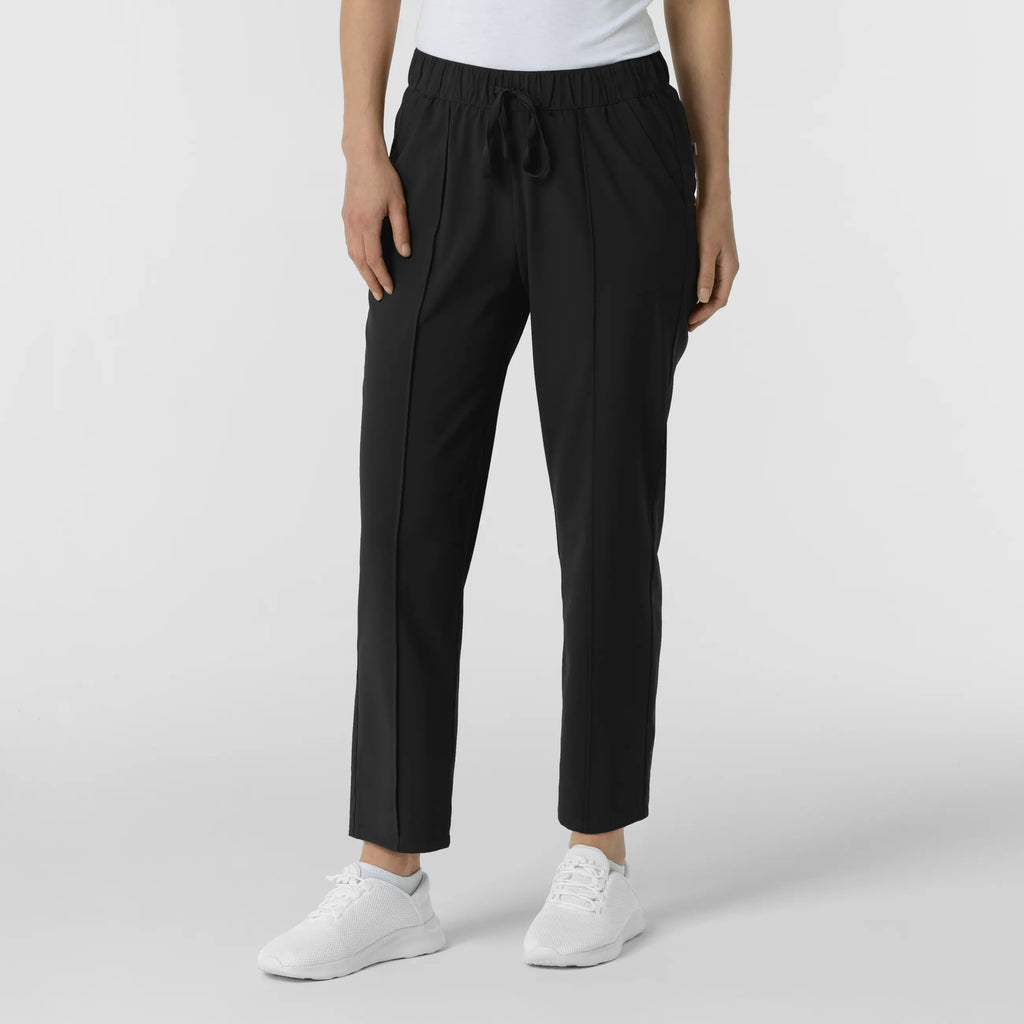 Wink Scrubs Women's Pintuck Scrub Pant Black | scrub-supply.com