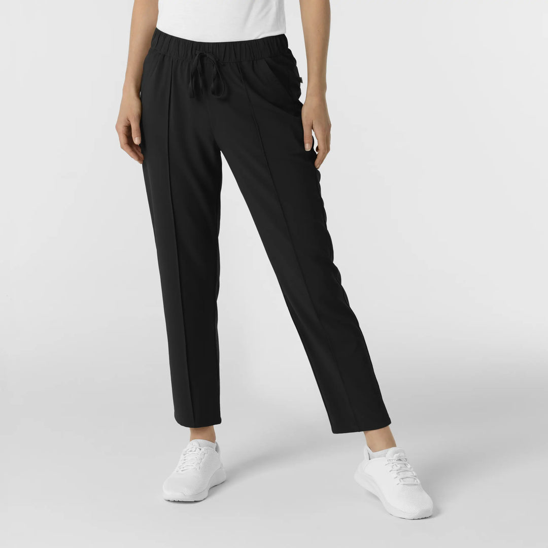 Wink Scrubs Women's Pintuck Scrub Pant Black | scrub-supply.com