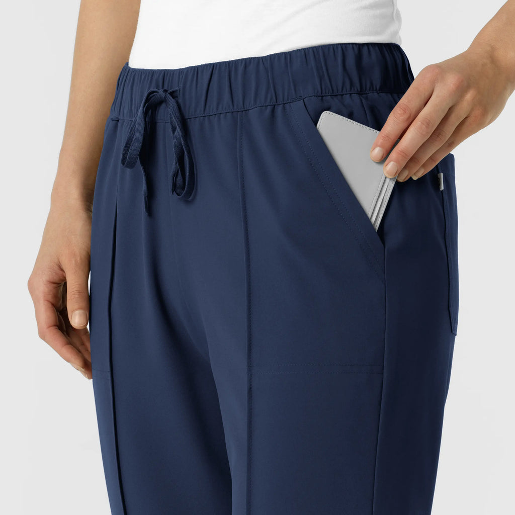 Wink Scrubs Women's Pintuck Scrub Pant Navy | scrub-supply.com