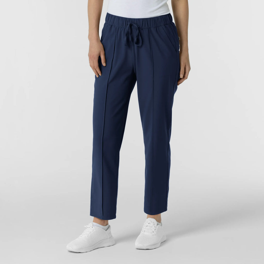Wink Scrubs Women's Pintuck Scrub Pant Navy | scrub-supply.com
