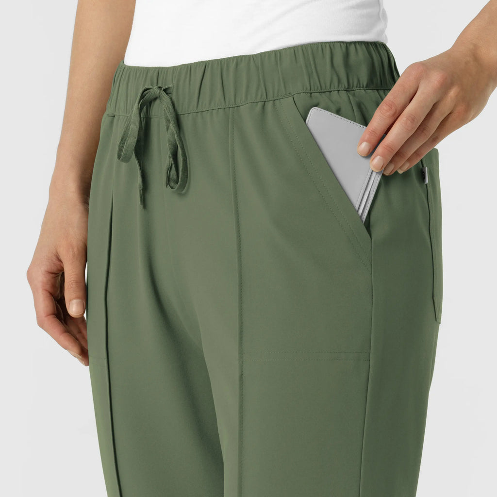 Wink Scrubs Women's Pintuck Scrub Pant Olive | scrub-supply.com