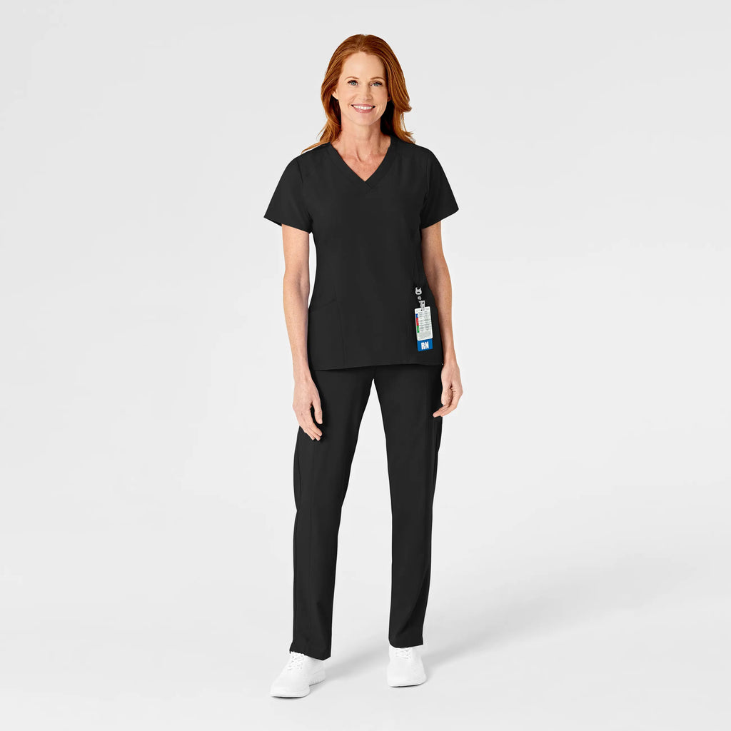 Wink Scrubs Women's Flat Front Cargo Scrub Pant Black | scrub-supply.com