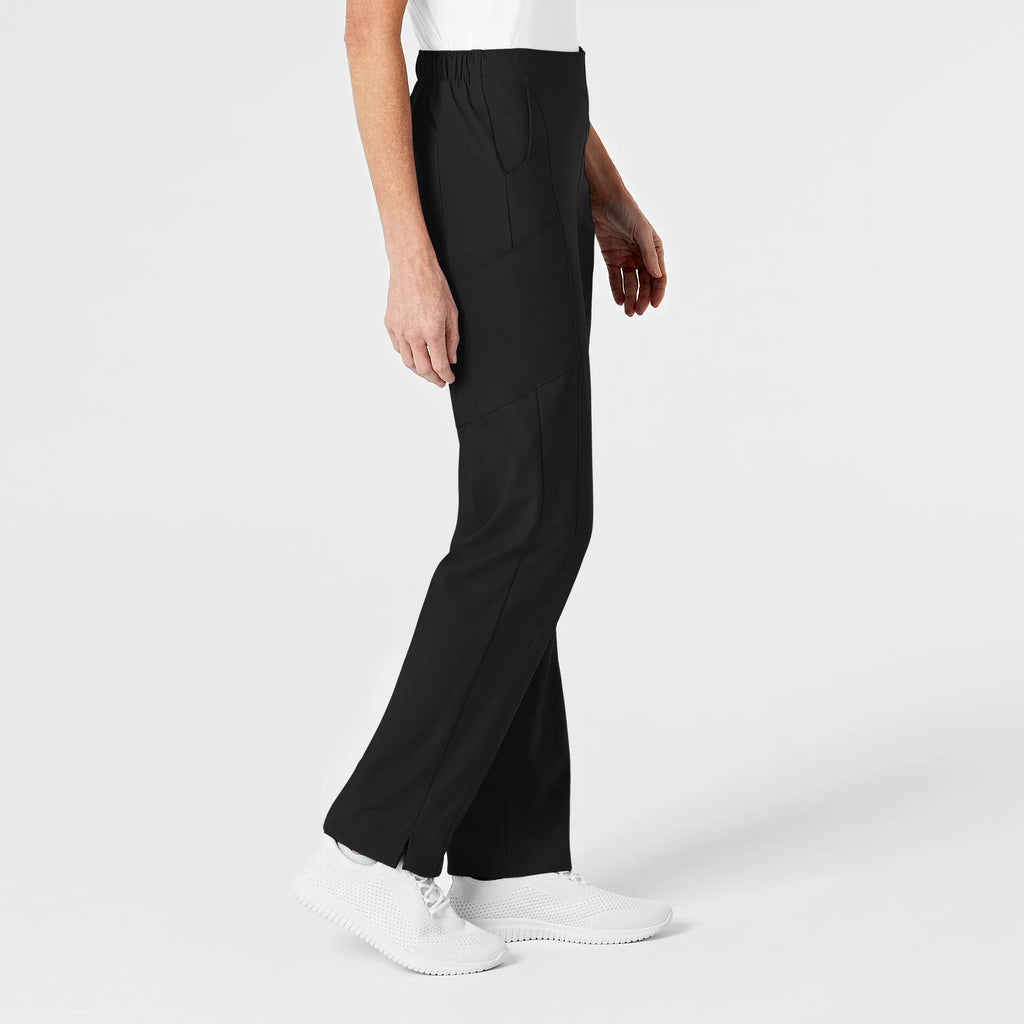 Wink Scrubs Women's Flat Front Cargo Scrub Pant Black | scrub-supply.com