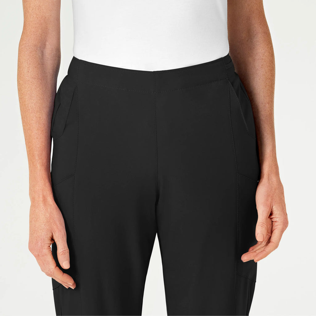 Wink Scrubs Women's Flat Front Cargo Scrub Pant Black | scrub-supply.com