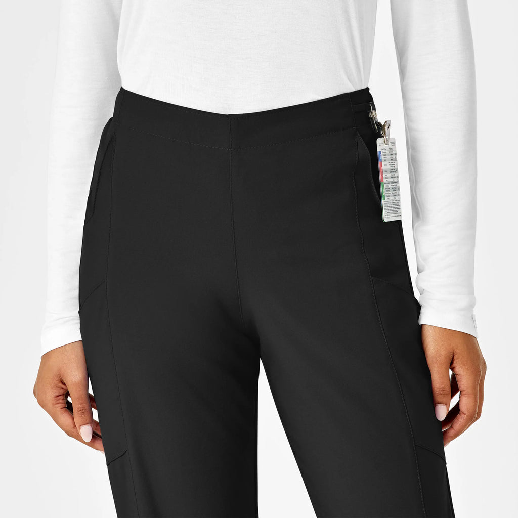 Wink Scrubs Women's Flat Front Cargo Scrub Pant Black | scrub-supply.com