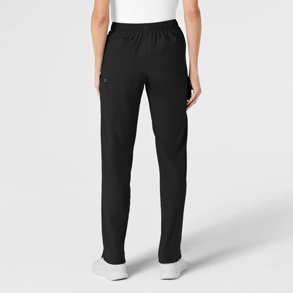 Wink Scrubs Women's Flat Front Cargo Scrub Pant Black | scrub-supply.com