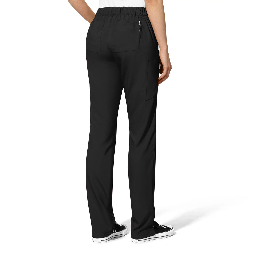 Wink Scrubs Women's Flat Front Cargo Scrub Pant Black | scrub-supply.com