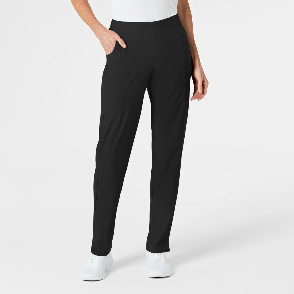 Wink Scrubs Women's Flat Front Cargo Scrub Pant Black | scrub-supply.com