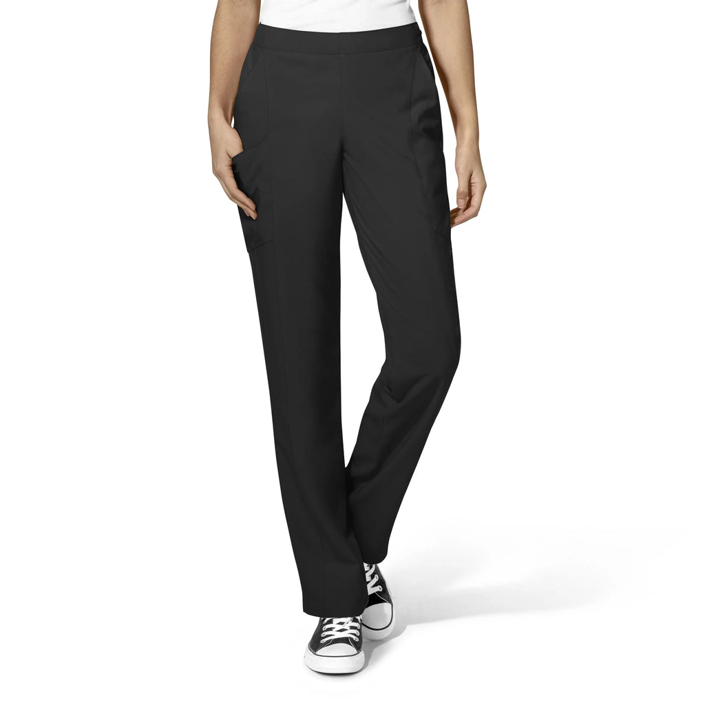 Wink Scrubs Women's Flat Front Cargo Scrub Pant Black | scrub-supply.com