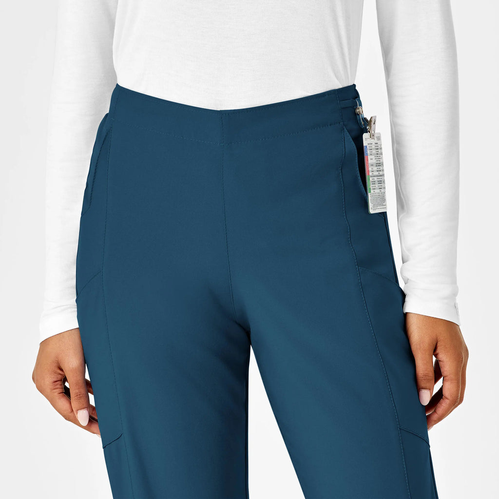 Wink Scrubs Women's Flat Front Cargo Scrub Pant Caribbean Blue | scrub-supply.com