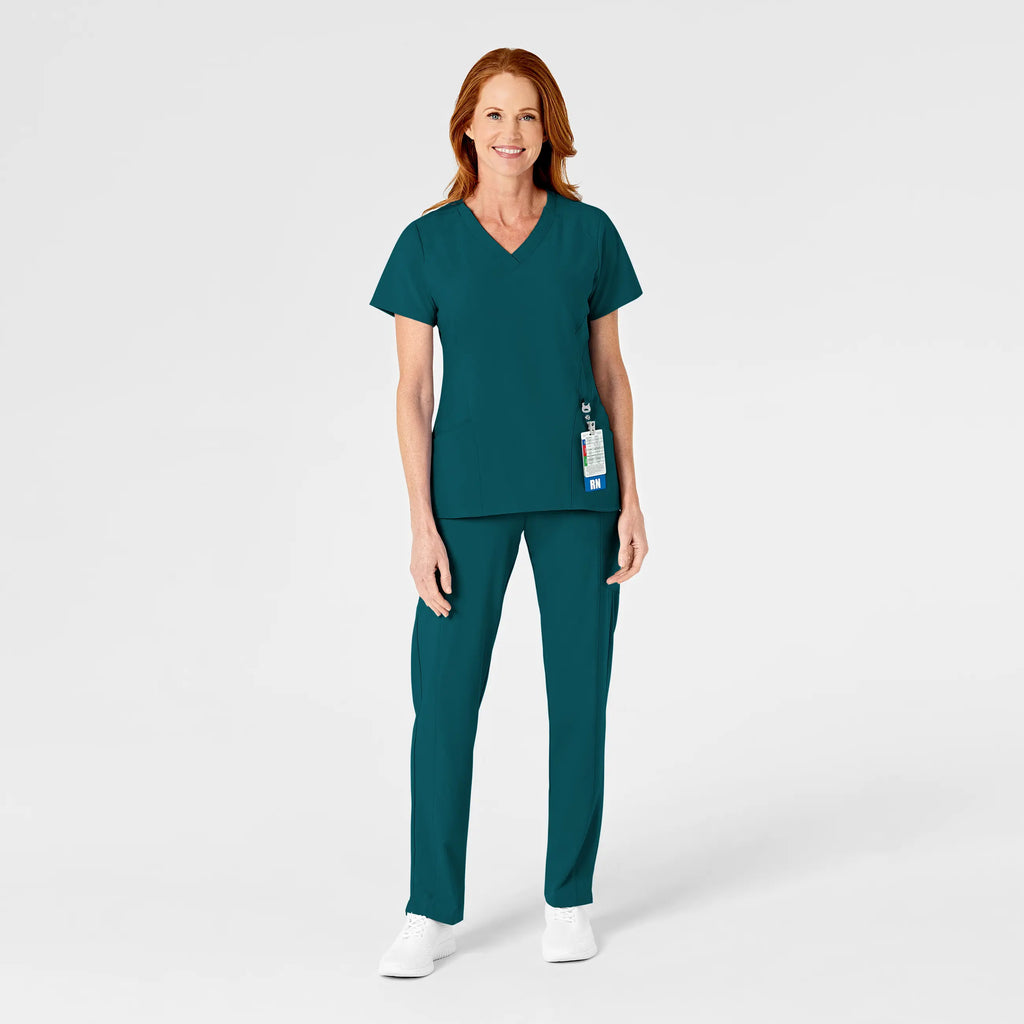 Wink Scrubs Women's Flat Front Cargo Scrub Pant Caribbean Blue | scrub-supply.com