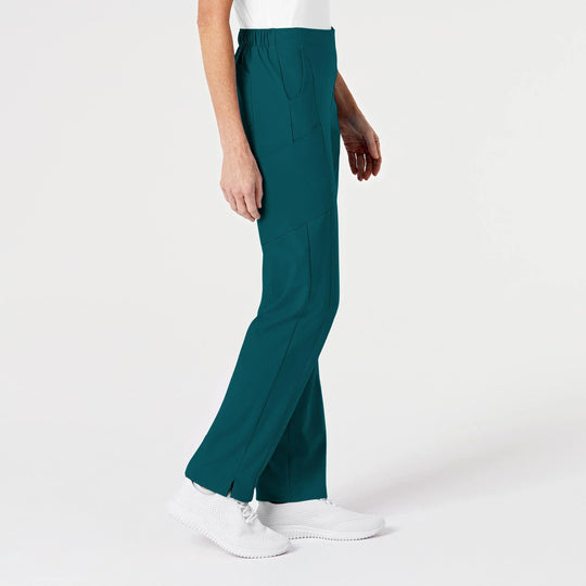 Wink Scrubs Women's Flat Front Cargo Scrub Pant Caribbean Blue | scrub-supply.com