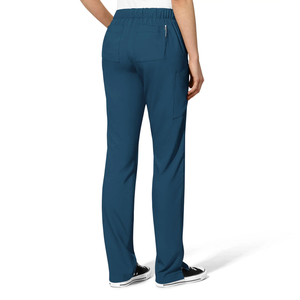 Wink Scrubs Women's Flat Front Cargo Scrub Pant Caribbean Blue | scrub-supply.com