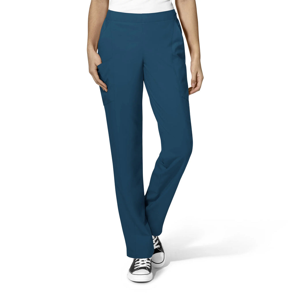 Wink Scrubs Women's Flat Front Cargo Scrub Pant Caribbean Blue | scrub-supply.com