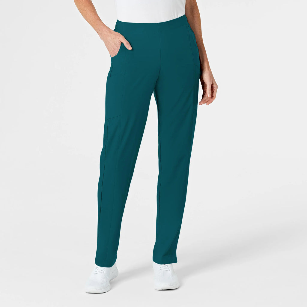 Wink Scrubs Women's Flat Front Cargo Scrub Pant Caribbean Blue | scrub-supply.com