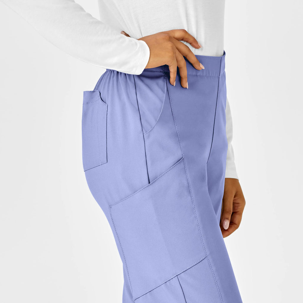 Wink Scrubs Women's Flat Front Cargo Scrub Pant Ceil Blue | scrub-supply.com