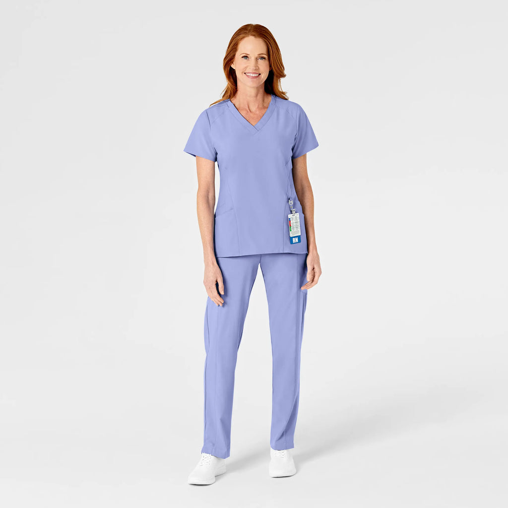 Wink Scrubs Women's Flat Front Cargo Scrub Pant Ceil Blue | scrub-supply.com