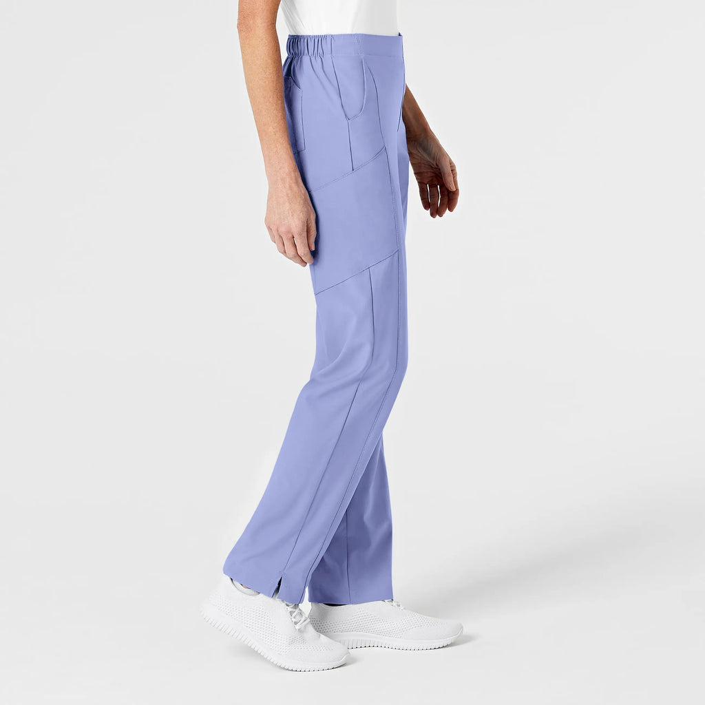 Wink Scrubs Women's Flat Front Cargo Scrub Pant Ceil Blue | scrub-supply.com