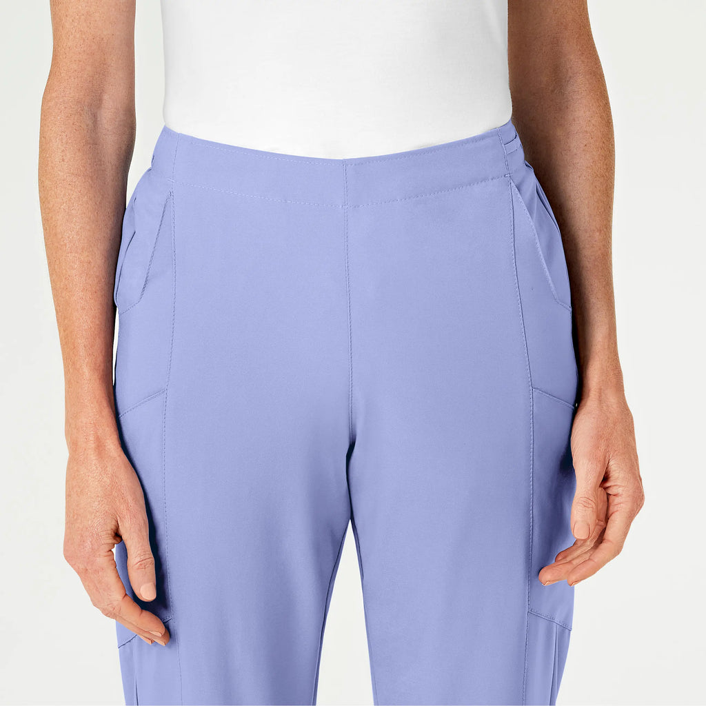 Wink Scrubs Women's Flat Front Cargo Scrub Pant Ceil Blue | scrub-supply.com