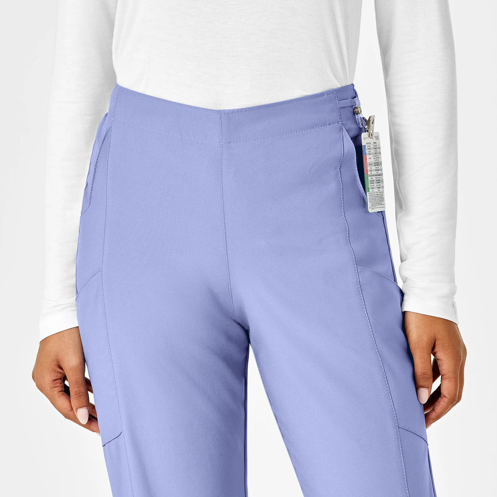 Wink Scrubs Women's Flat Front Cargo Scrub Pant Ceil Blue | scrub-supply.com