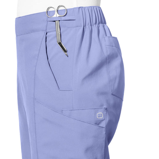 Wink Scrubs Women's Flat Front Cargo Scrub Pant Ceil Blue | scrub-supply.com