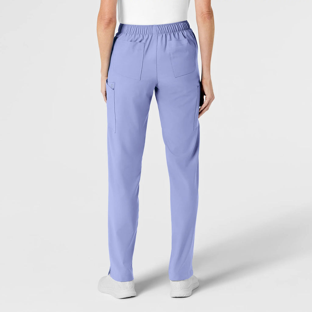 Wink Scrubs Women's Flat Front Cargo Scrub Pant Ceil Blue | scrub-supply.com