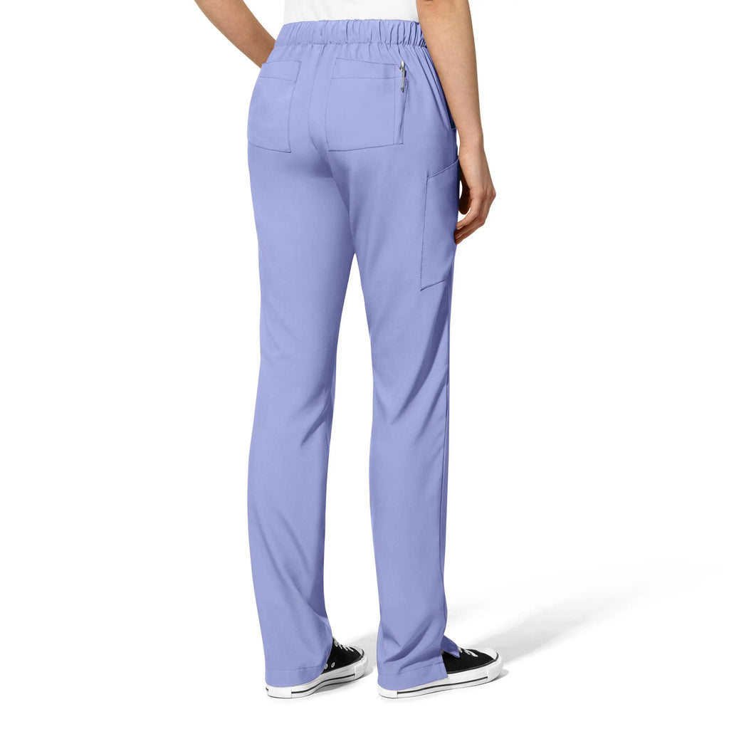 Wink Scrubs Women's Flat Front Cargo Scrub Pant Ceil Blue | scrub-supply.com