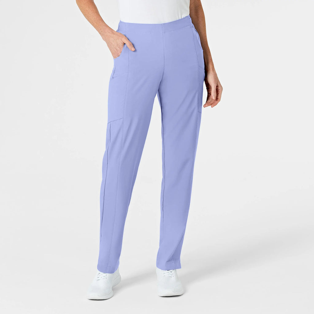 Wink Scrubs Women's Flat Front Cargo Scrub Pant Ceil Blue | scrub-supply.com