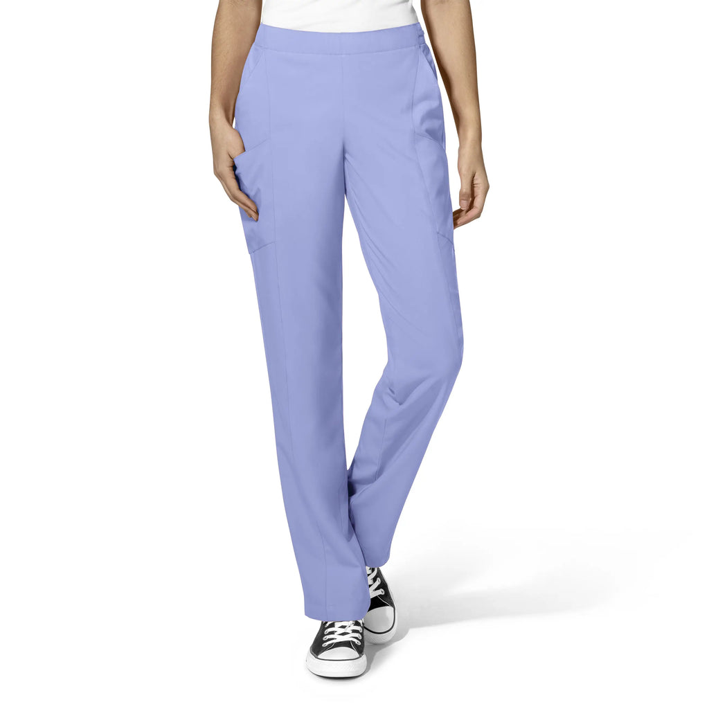 Wink Scrubs Women's Flat Front Cargo Scrub Pant Ceil Blue | scrub-supply.com