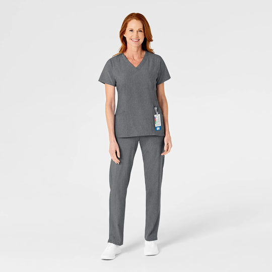 Wink Scrubs Women's Flat Front Cargo Scrub Pant Charcoal Heather | scrub-supply.com