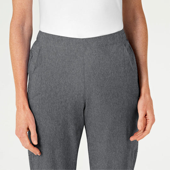 Wink Scrubs Women's Flat Front Cargo Scrub Pant Charcoal Heather | scrub-supply.com