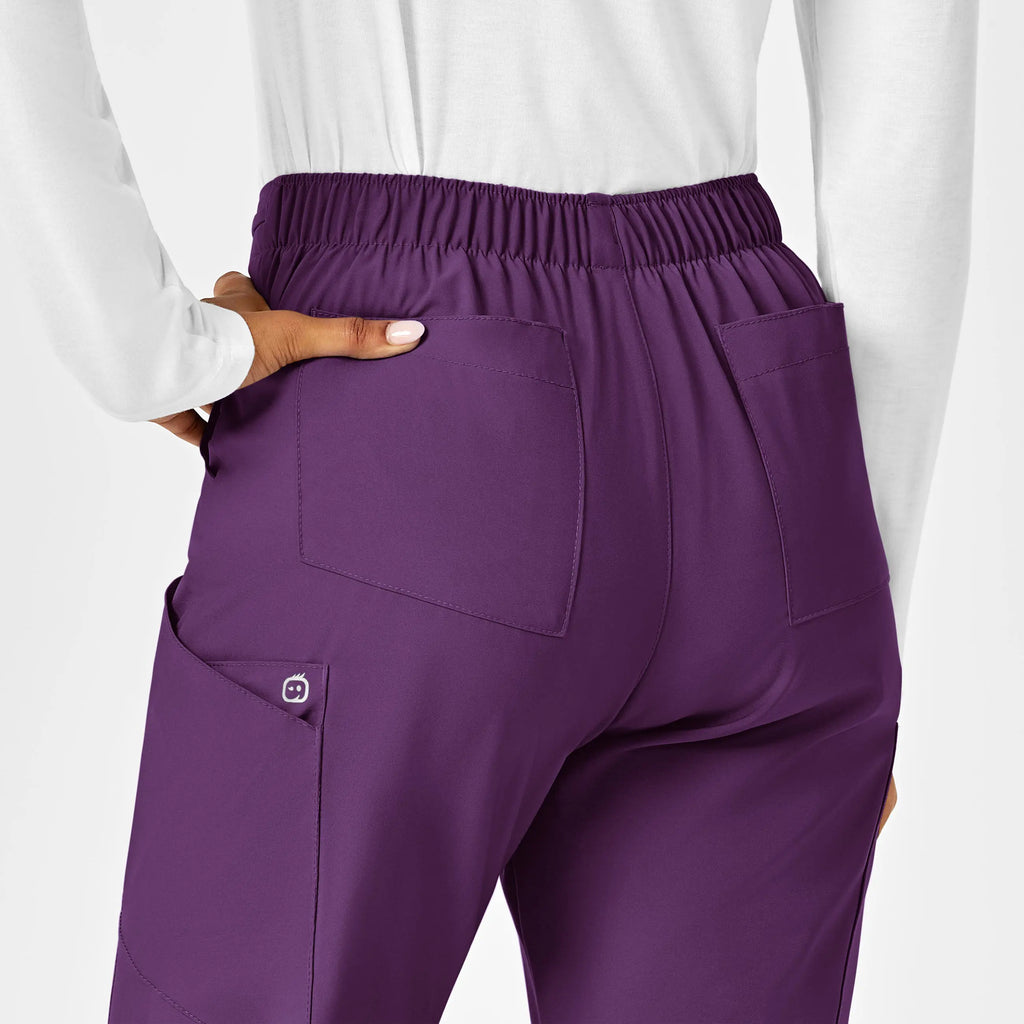 Wink Scrubs Women's Flat Front Cargo Scrub Pant Eggplant | scrub-supply.com