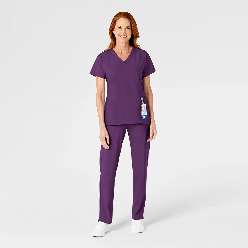 Wink Scrubs Women's Flat Front Cargo Scrub Pant Eggplant | scrub-supply.com