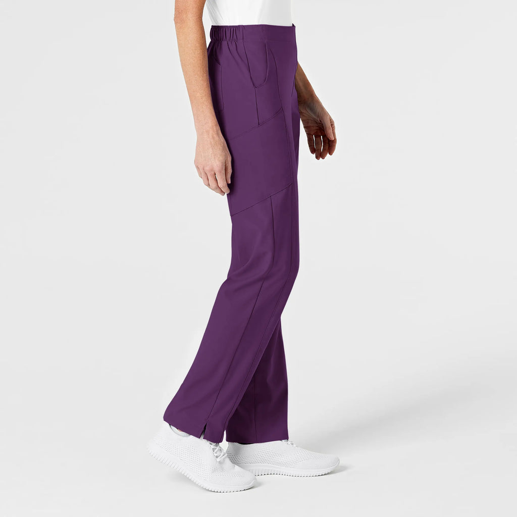 Wink Scrubs Women's Flat Front Cargo Scrub Pant Eggplant | scrub-supply.com