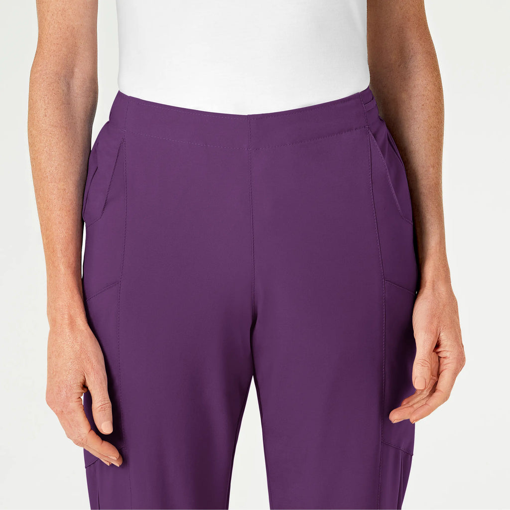 Wink Scrubs Women's Flat Front Cargo Scrub Pant Eggplant | scrub-supply.com