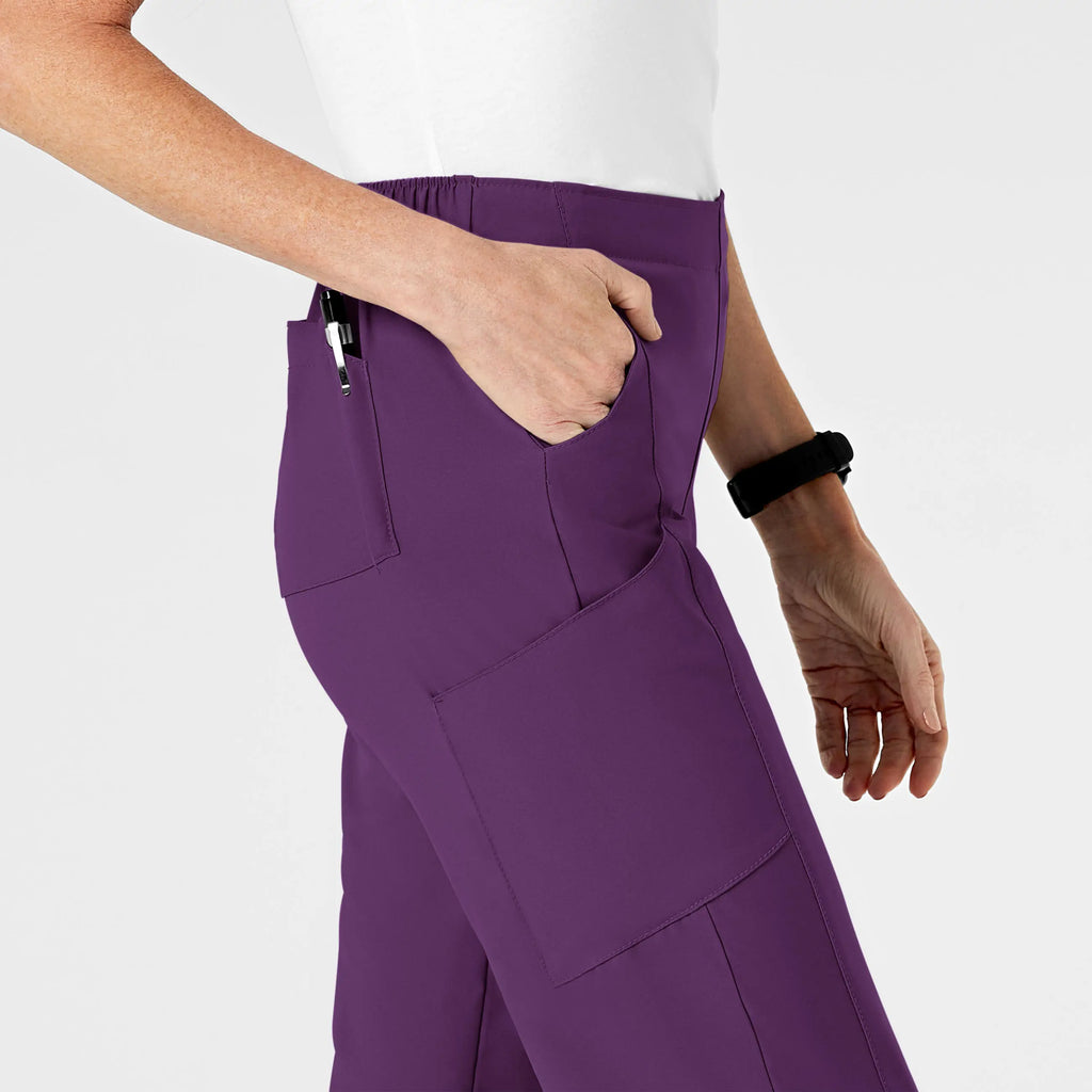 Wink Scrubs Women's Flat Front Cargo Scrub Pant Eggplant | scrub-supply.com