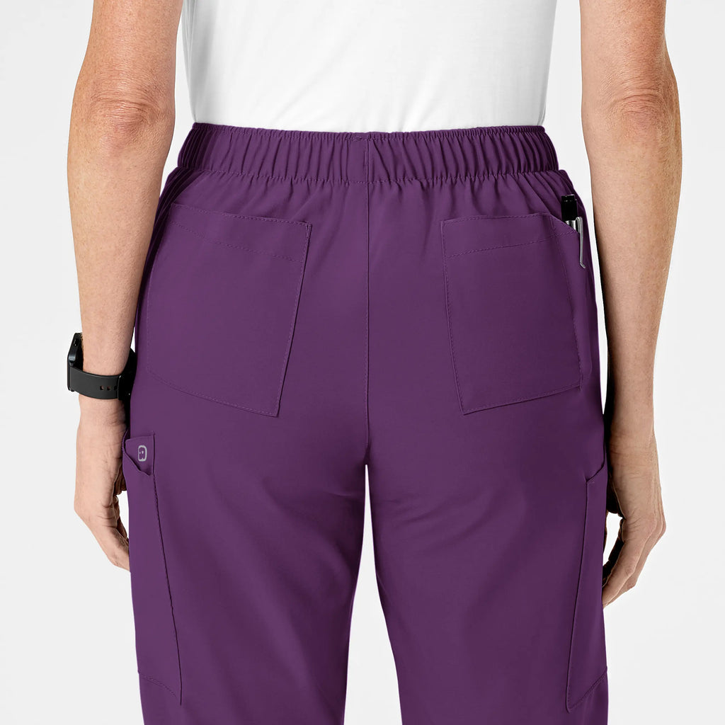 Wink Scrubs Women's Flat Front Cargo Scrub Pant Eggplant | scrub-supply.com