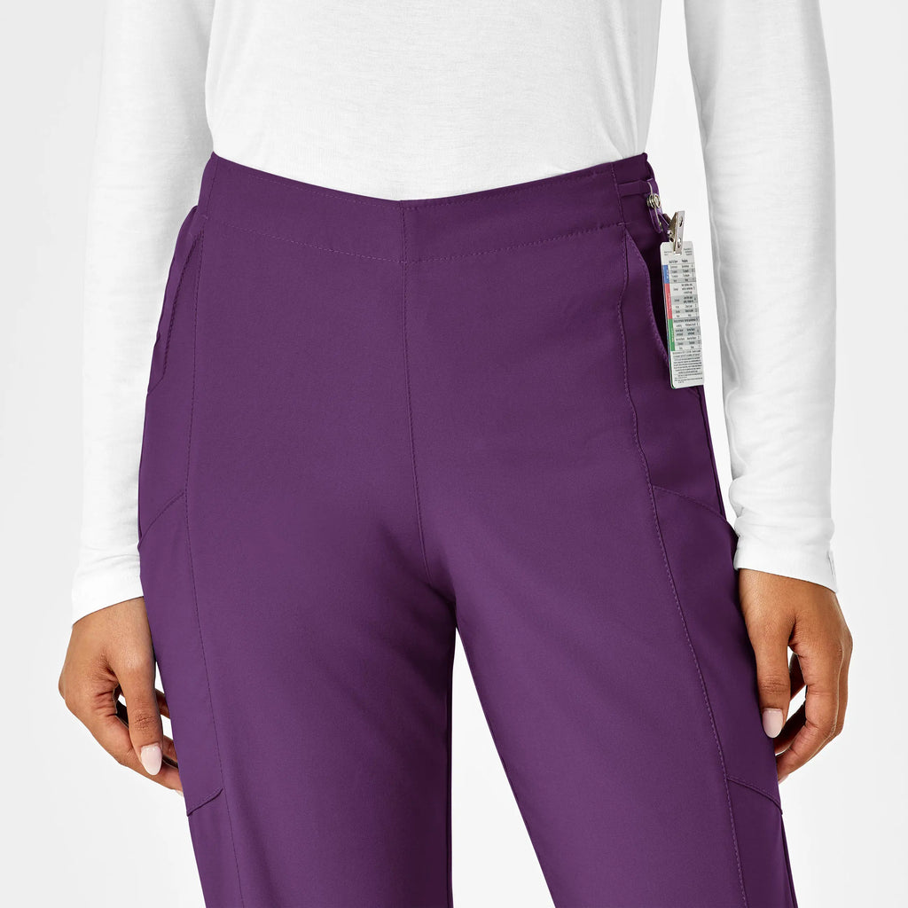 Wink Scrubs Women's Flat Front Cargo Scrub Pant Eggplant | scrub-supply.com