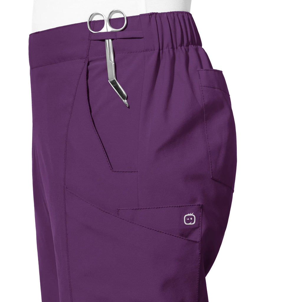 Wink Scrubs Women's Flat Front Cargo Scrub Pant Eggplant | scrub-supply.com