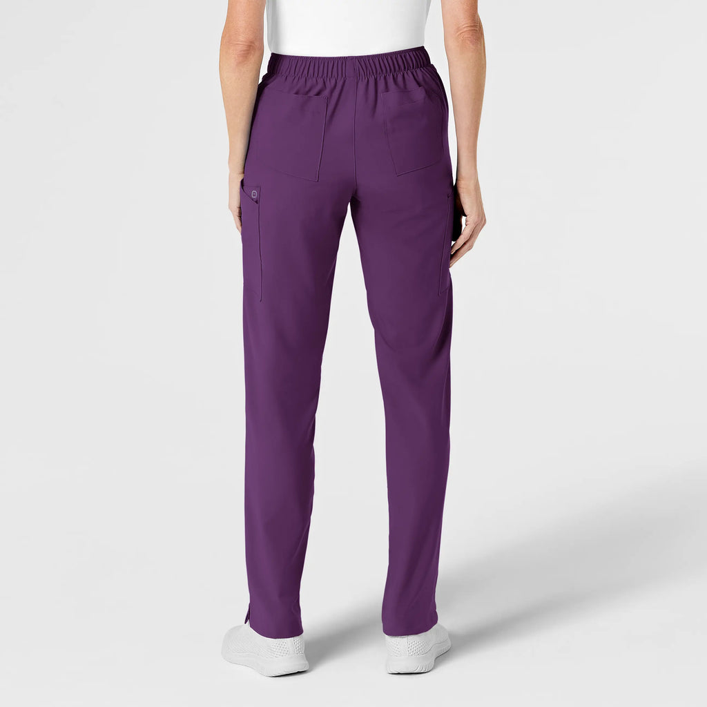 Wink Scrubs Women's Flat Front Cargo Scrub Pant Eggplant | scrub-supply.com