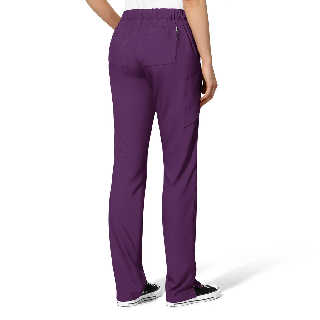 Wink Scrubs Women's Flat Front Cargo Scrub Pant Eggplant | scrub-supply.com