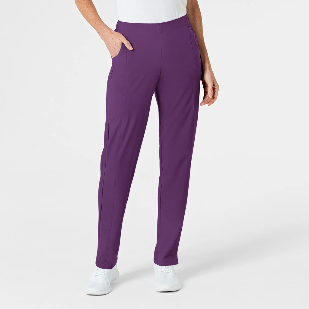 Wink Scrubs Women's Flat Front Cargo Scrub Pant Eggplant | scrub-supply.com