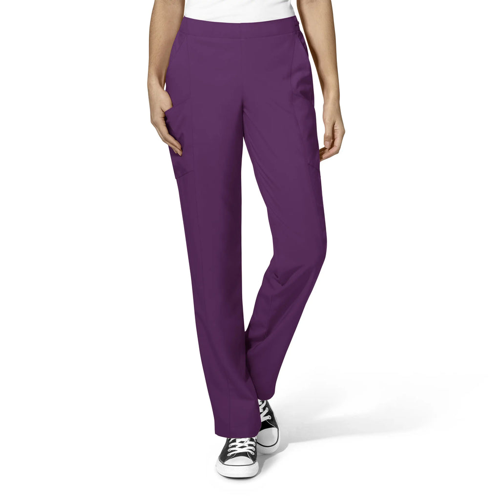 Wink Scrubs Women's Flat Front Cargo Scrub Pant Eggplant | scrub-supply.com